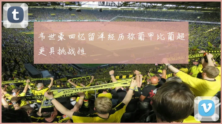 韦世豪回忆留洋经历称葡甲比葡超更具挑战性